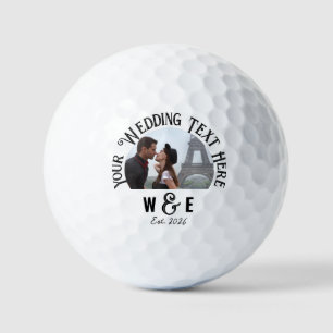 Balles De Golf Monogramme Photo Texte Mariage Boules de golf