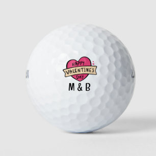 Balles De Golf Monogramme pour la Saint-Valentin