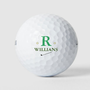 Balles De Golf Monogramme R initial du serveur personnalisé