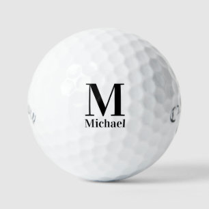 Balles De Golf Monogramme simple personnalisé