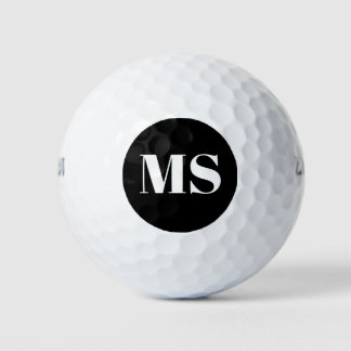 Balles De Golf Monogramme simple personnalisé moderne