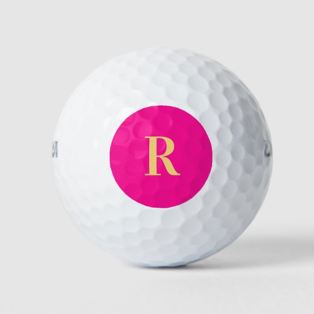 Balles De Golf Monogramme simple personnalisé moderne (Devant)