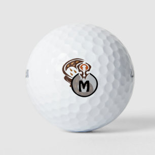 Balles De Golf Monogramme tribal malaisien de chat Gecko