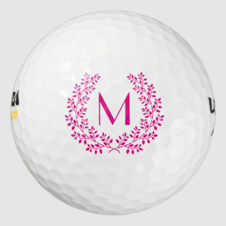 Balles De Golf Monogramme Wreath
