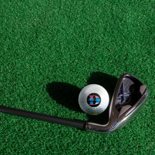 Balles De Golf Monographie moderne géométrique initiale D corail 