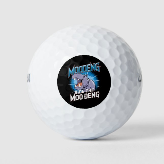 Balles De Golf MOO DENG Hippo Ride Le MOO DENG (Devant)