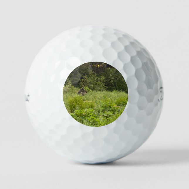 Balles De Golf Moose in the Grass Golf Ball - AK Wildlife Design (Recto)