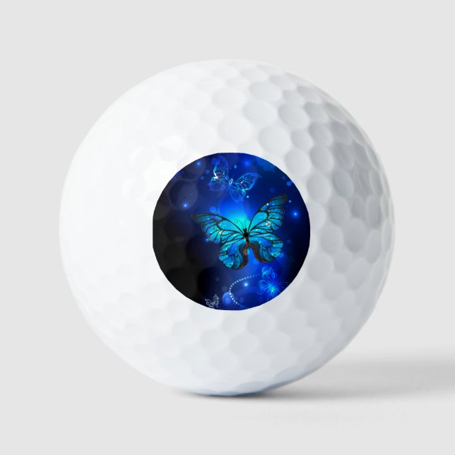 Balles De Golf Morpho Butterfly in the Dark Background (Recto)