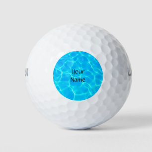 Balles De Golf Motif Aqua Avec Réflexion Vagues