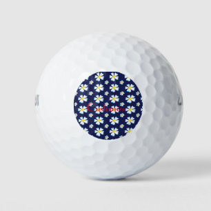 Balles De Golf Motif de fleurs blanches Thunder_Cove