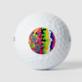 Balles De Golf Motif de fleurs brillantes