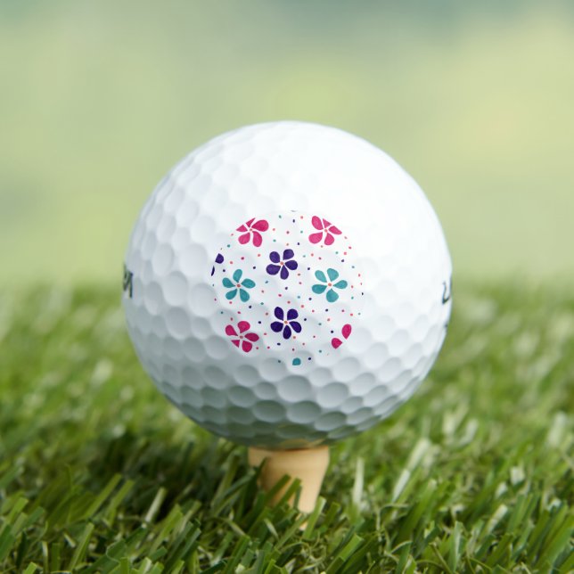Balles De Golf Motif de fleurs et de points (T-shirt Insitu)