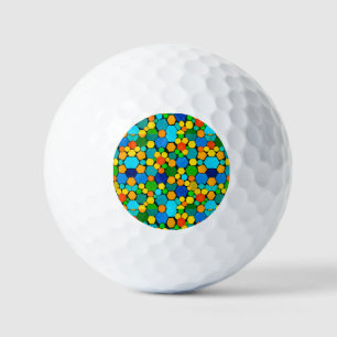 Balles De Golf Motif de mosaïque géométrique abstraite