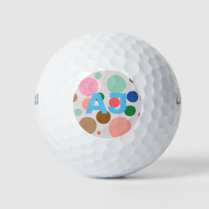 Balles De Golf Motif de point monogramme personnalisé