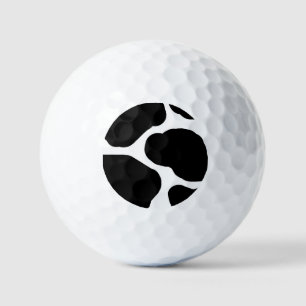 Balles De Golf Motif des points de vache noirs et blancs