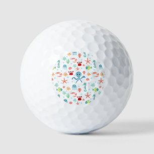 Balles De Golf Motif du monde marin