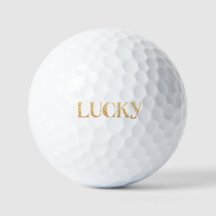 Balles De Golf Motif feuille d'or de la Saint-Patrick chanceux