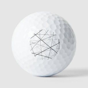 Balles De Golf Motif géométrique noir et blanc