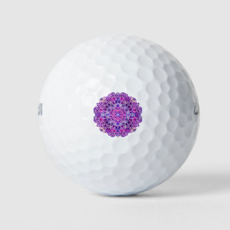 Balles De Golf Motif Mandala rose & violet