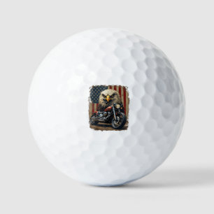Balles De Golf Motocyclette Drapeau USA Rétro Biker Chopper