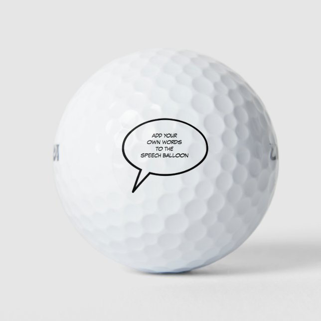 Balles De Golf Mots du discours du dessin (Devant)