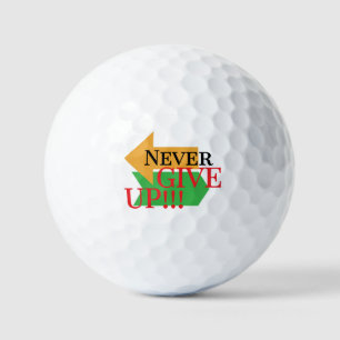 Balles De Golf N'abandonnez jamais les citations de motivation pe