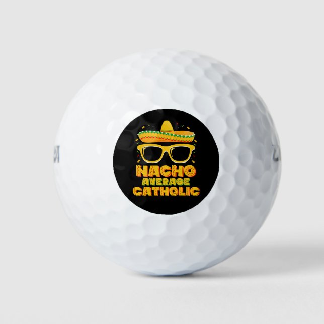 Balles De Golf Nacho Moyenne Église Catholique Cinco De Mayo (Devant)