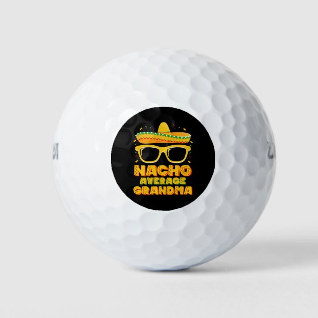 Balles De Golf Nacho Moyenne Famille Grandma Cinco De Mayo (Devant)