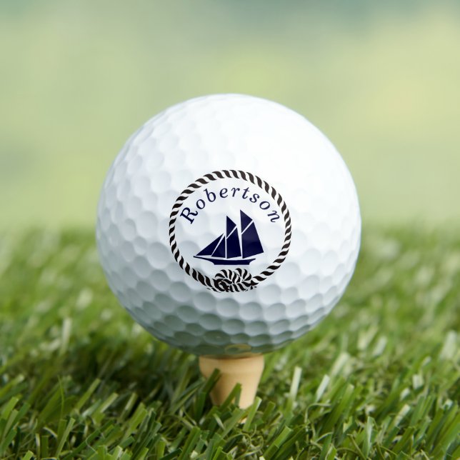 Balles De Golf Nautique nom côtier Voilier Marine Bleu (T-shirt Insitu)