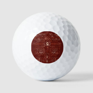 Balles De Golf Navajo Aztec : Ethnic Doodle Motif.