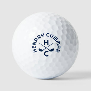 Balles De Golf Navy Blue Golf Clubs, Nom Personnalisé