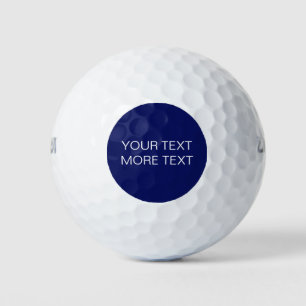 Balles De Golf Navy Blue Wht Horiz Stripe Hot Pink Nom Monogramme