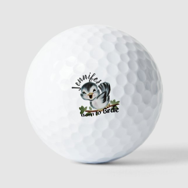 Balles De Golf Né à Birdie Cadeau féminin personnalisé (Recto)