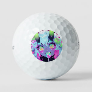Balles De Golf Neon Candy Demon Monster Girl Esthétique