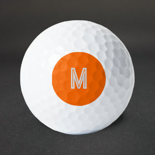 Balles De Golf néon orange - ajouter monogramme
