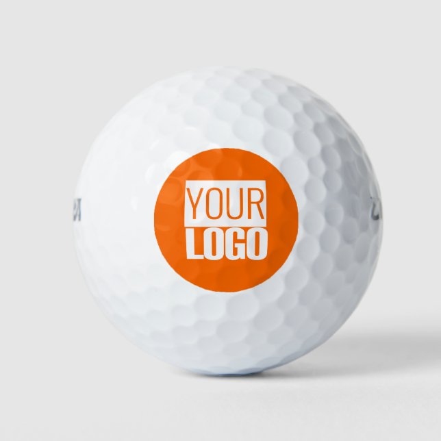 Balles De Golf Neon orange - ajoutez votre logo (Devant)