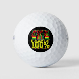 Balles De Golf Niveau de noirceur Juneteenth Histoire noire 