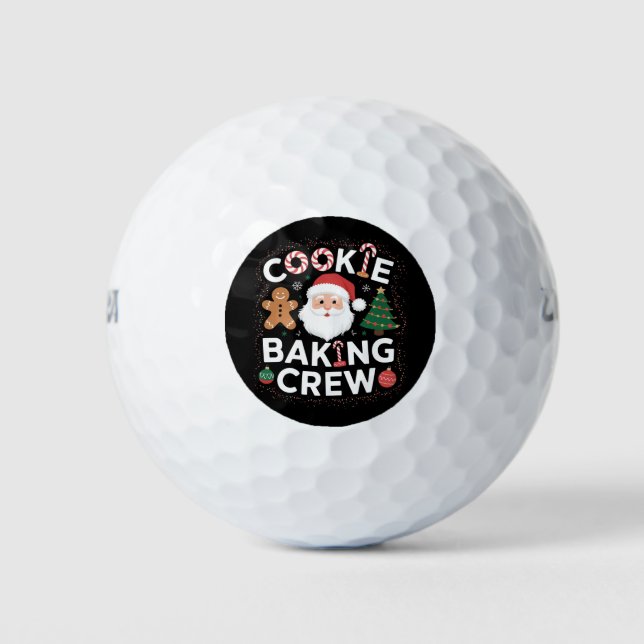 Balles De Golf Noël Cookie Baking Crew Famille Noël (Devant)