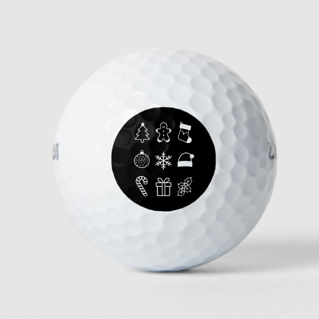 Balles De Golf Noël Doodé pain d'épice bonbons Noël (Devant)