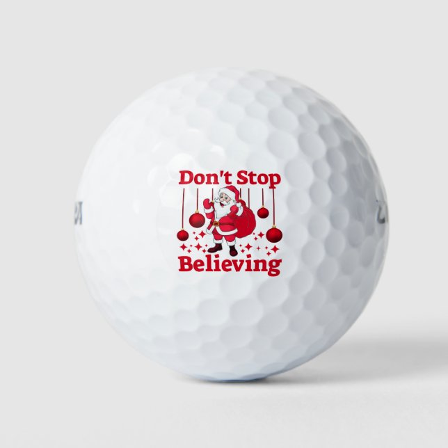 Balles De Golf Noël Le Père Noël croit (Devant)