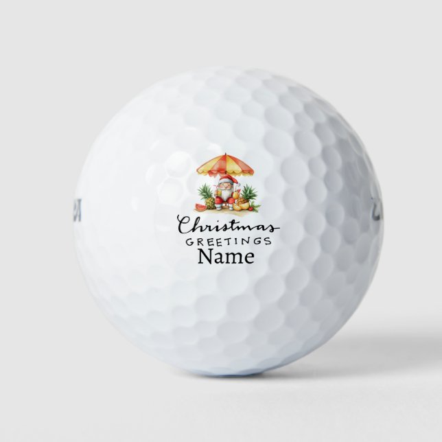 Balles De Golf Noël personnalisé Joyeux Fêtes (Devant)