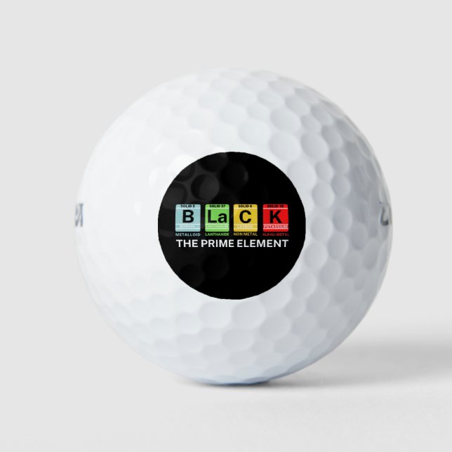 Balles De Golf Noir L'Élément Premier Histoire Noire (Devant)