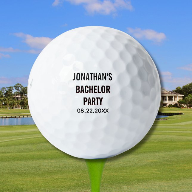 Balles De Golf Nom Date d'Enterrement de Vie de Garçon (Créateur téléchargé)