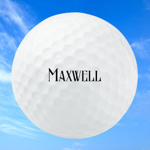 Balles De Golf Nom de famille ou prénom minimaliste moderne gras