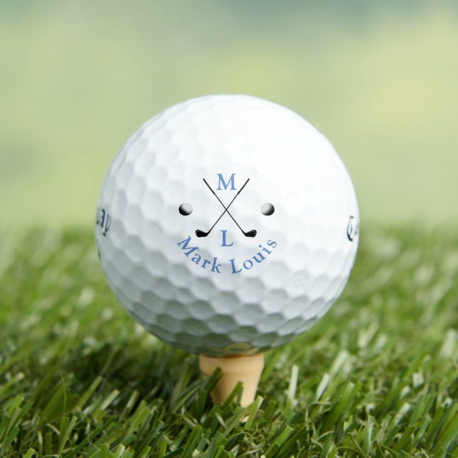 Balles De Golf Nom de golfeur personnalisé Monogramme (T-shirt Insitu)