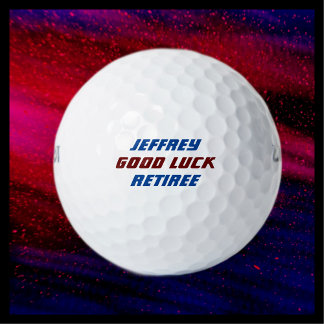 Balles De Golf Nom de la retraite Cadeau de retraite Bleu Bourgog
