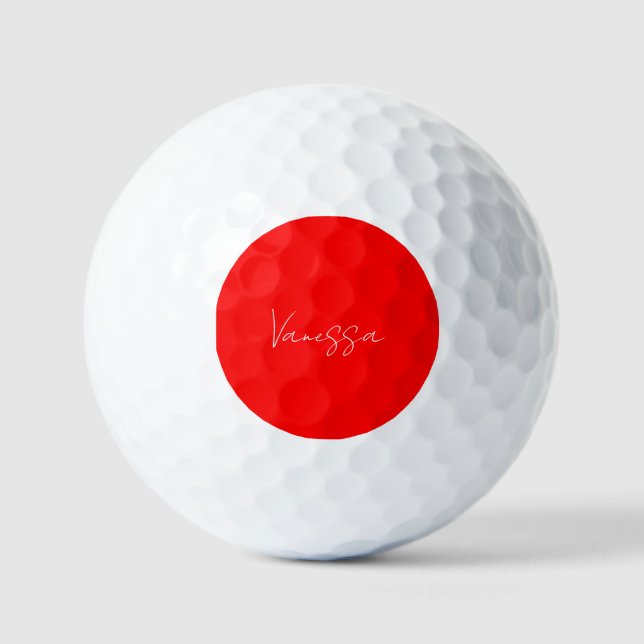 Balles De Golf Nom d'écriture professionnelle personnalisé (Recto)
