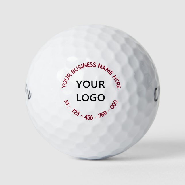 Balles De Golf Nom du logo d'entreprise personnalisé Info Boules  (Devant)