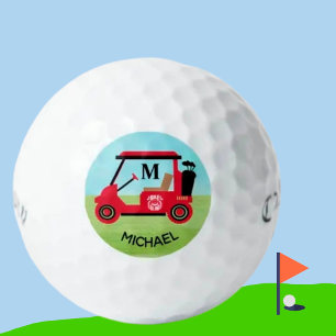 Balles De Golf Nom du monogramme du panier de golf personnalisé u