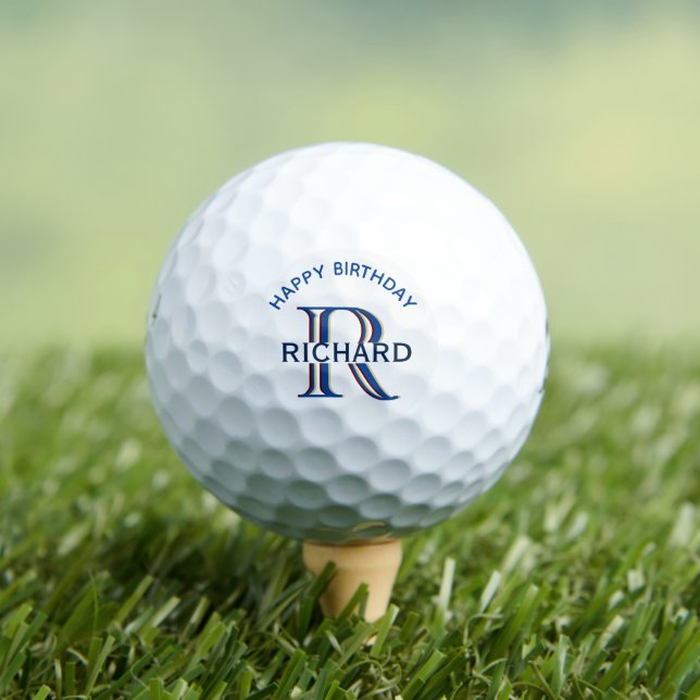 Balles De Golf Nom du monogramme personnalisé Anniversaire (T-shirt Insitu)